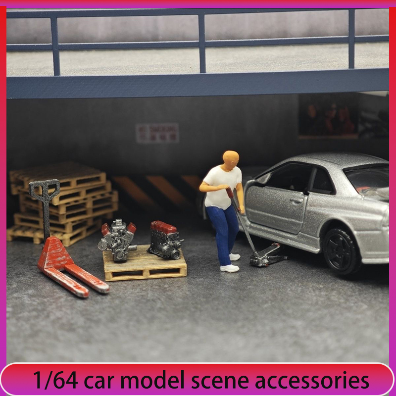 Car Jack - Décorations de scène d'atelier de réparation